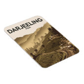 Darjeeling Indische Illustratie Reizen Art Vintage Magneet (Rechterzijde)