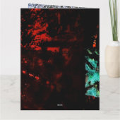 Dark abstract Folded Greeting Card,Orange dark Kaart (Achterkant)