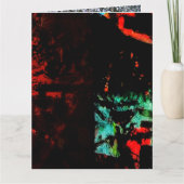 Dark abstract Folded Greeting Card,Orange dark Kaart (Voorkant)