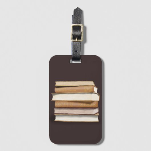 Dark Academia Antique Books Bagagelabel (Voorkant (verticaal))