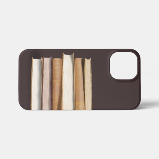 Dark Academia Antique Books iPhone Hoesje (Achterkant horizontaal)