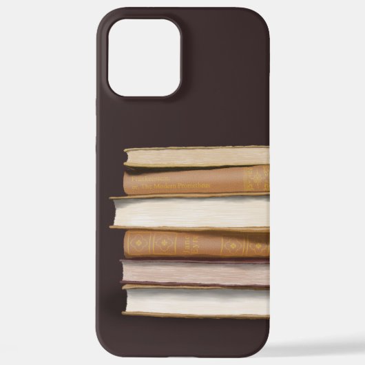 Dark Academia Antique Books iPhone Hoesje (Achterkant)