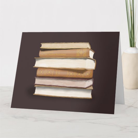 Dark Academia Antique Books Kaart (Voorkant)