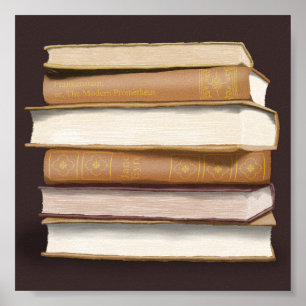 Dark Academia Antique Books Poster