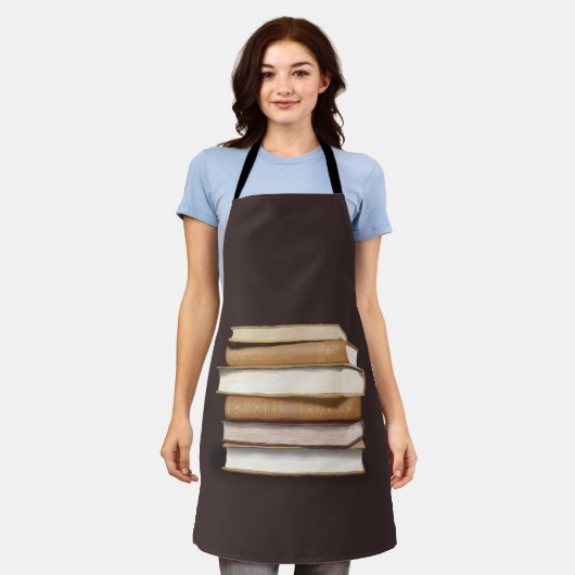 Dark Academia Antique Books Schort (Gedragen)