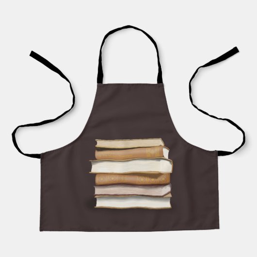 Dark Academia Antique Books Schort (Voorkant)