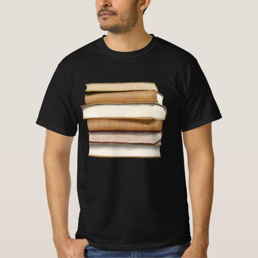Dark Academia Antique Books T-shirt (Voorkant)
