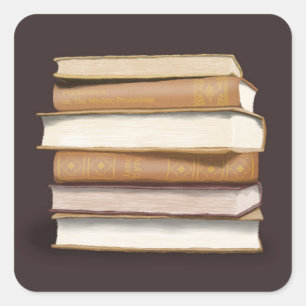 Dark Academia Antique Books Vierkante Sticker