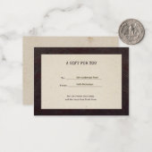 Dark Academia Archivist Graduation Gift Insert Notitiekaartje (Voorkant / Achterkant in situ)