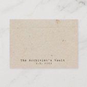 Dark Academia Archivist Graduation Gift Insert Notitiekaartje (Achterkant)