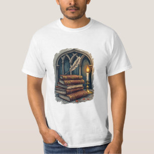Dark Academia Bibliotheek Esthetisch voor Boek L T-shirt