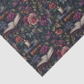Dark Academia  Bloemen, Vogels en Boeken Tissuepapier (Detail)