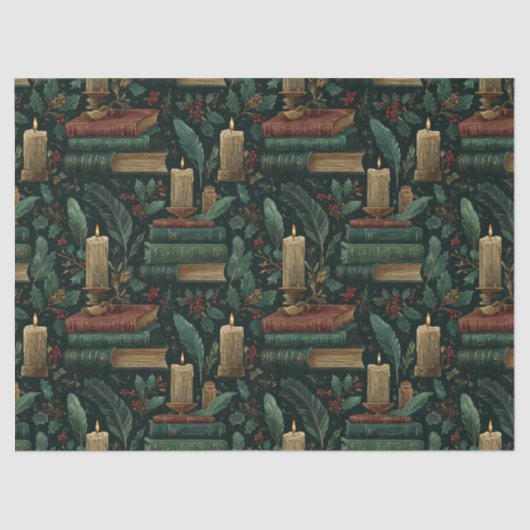 Dark Academia Book Lover Tissue Paper Tissuepapier (Voorkant)