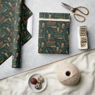 Dark Academia Book Lover Wrapping Paper Cadeaupapier