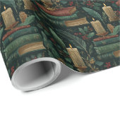 Dark Academia Book Lover Wrapping Paper Cadeaupapier (Rol Hoek)