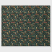 Dark Academia Book Lover Wrapping Paper Cadeaupapier (Vlak)