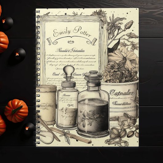 Dark Academia Botanical en Potion Custom Notitieboek