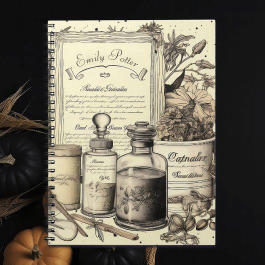 Dark Academia Botanical en Potion Custom Notitieboek
