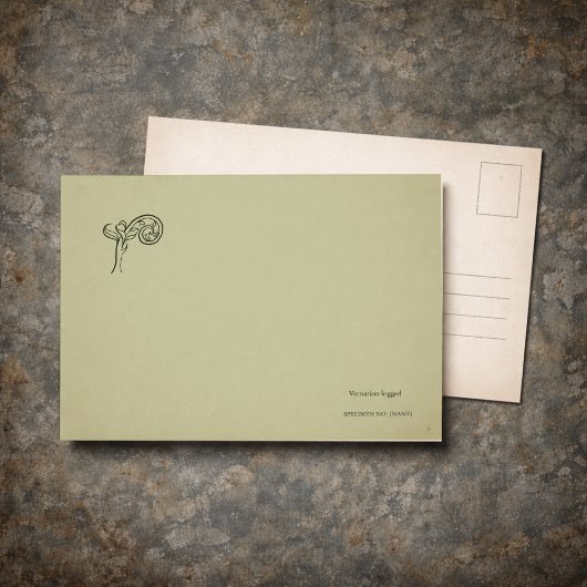 Dark Academia Botany Garden Reader Gift Briefkaart