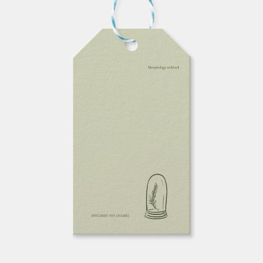 Dark Academia Botany Garden Reader Gift Cadeaulabel (Voorkant)