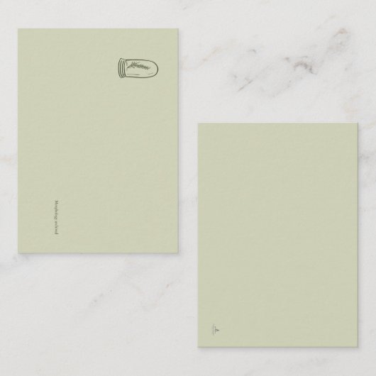 Dark Academia Botany Garden Reader Gift Informatiekaartje (Voorkant / Achterkant)