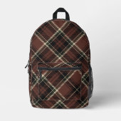 Dark Academia Chestnut Plaid Bedrukte Rugzak (Voorkant)