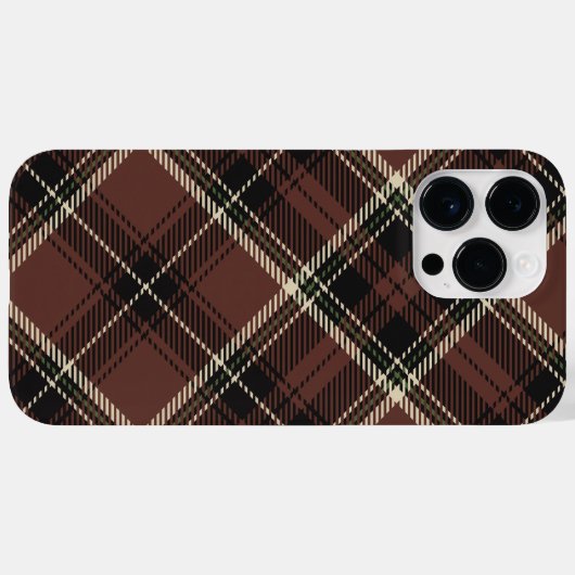 Dark Academia Chestnut Plaid Case-Mate iPhone Case (Achterkant (horizontaal))
