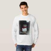 Dark Academia Christmas Owl Merry T-Shirt (Voorkant volledig)