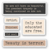 Dark academia citaten pakket sticker (Voorkant)