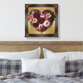 Dark Academia Floral Heart Art Canvas Afdruk (Insitu (Slaapkamer))