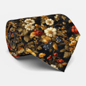 Dark Academia Floral Stropdas (Opgerold)