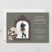 Dark Academia Foto Afstudeerfeest Kaart (Voorkant)