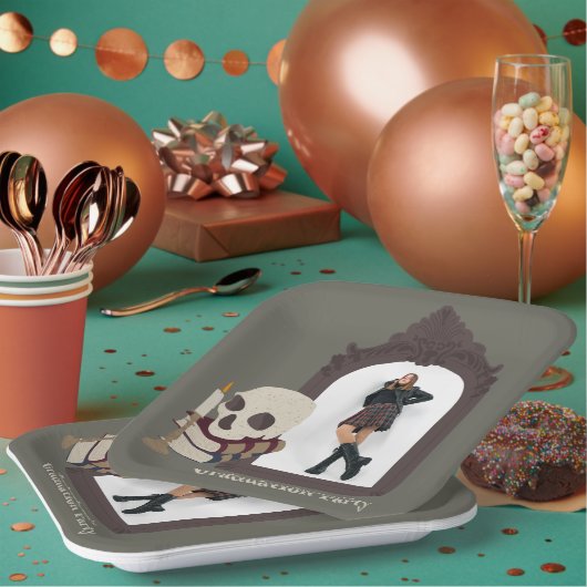 Dark Academia Foto Afstudeerfeest Papieren Bordje (Multi)