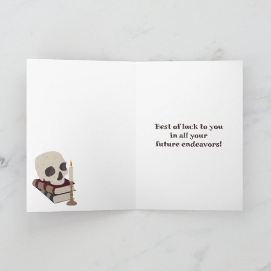 Dark Academia Foto Afstuderen Gefeliciteerd Kaart (Binnen)