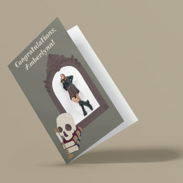 Dark Academia Foto Afstuderen Gefeliciteerd Kaart