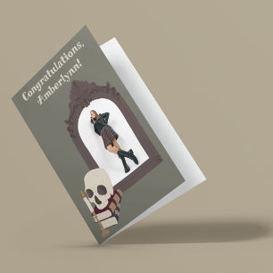 Dark Academia Foto Afstuderen Gefeliciteerd Kaart