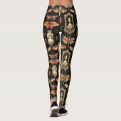 Dark Academia Goth Victorian Gothic Cameo Red Moth Leggings (Achterkant)
