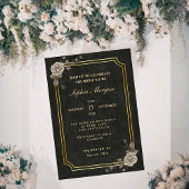 Dark Academia Gothic Elegant Bridal Shower Kaart