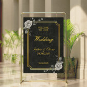 Dark Academia Gothic Elegant Wedding Welcome Sign Poster