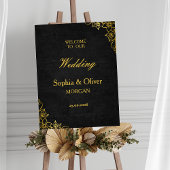 Dark Academia Gothic Elegant Wedding Welcome Sign Poster
