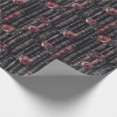 Dark Academia Gothic Library  Boek en Roos Cadeaupapier (Hoek)