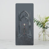 Dark Academia Gothic Lijst Custom Name Bladwijzer Kaart (Staand voorkant)