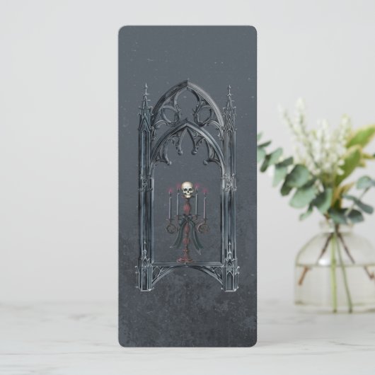 Dark Academia Gothic Lijst Custom Name Bladwijzer Kaart (Staand voorkant)