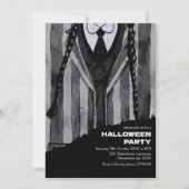 Dark Academia Gothic Schoolmeisje Halloween Party Kaart (Voorkant)