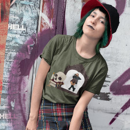 Dark Academia Grafisch met Foto T-shirt