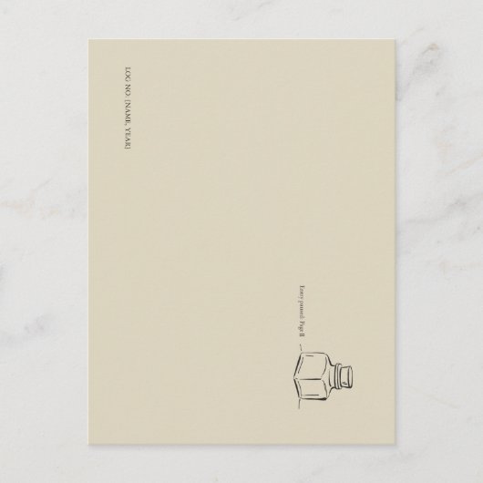 Dark Academia – ink pot Art | Introvert Gift Book Briefkaart (Voorkant)