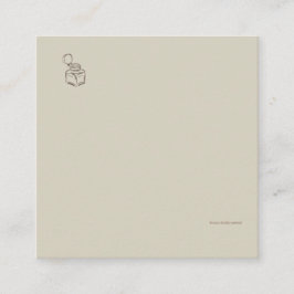 Dark Academia Ink Pot – Minimalist Vintage Library Informatiekaartje