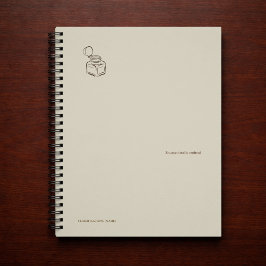 Dark Academia Ink Pot – Minimalist Vintage Library Notitieboek