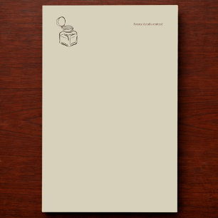 Dark Academia Ink Pot – Minimalistische Vintage Bi Briefpapier