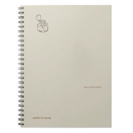 Dark Academia Inktpot – Minimalistische Vintage Bi Notitieboek